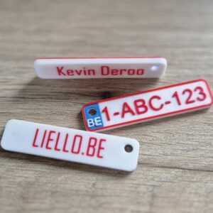 Sleutelhanger nummerplaat